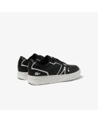 Sneakers L001 en cuir noir/blanc