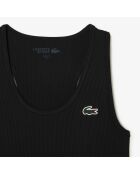 Débardeur Sport maille côtelée Ultra Dry noir