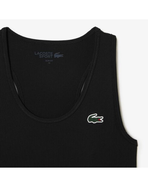 Débardeur Sport maille côtelée Ultra Dry noir