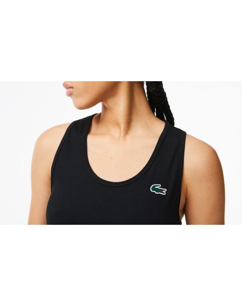 Débardeur Sport maille côtelée Ultra Dry noir