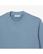 Katoenen sweatshirt met kalkhoudend logo in reliëf