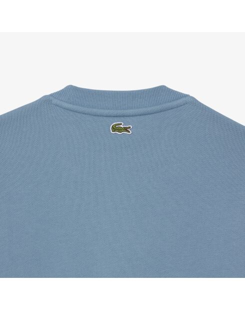 Sweatshirt coton logo embossé calcaire