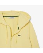 Sweatshirt zippé à capuche molleton jaune