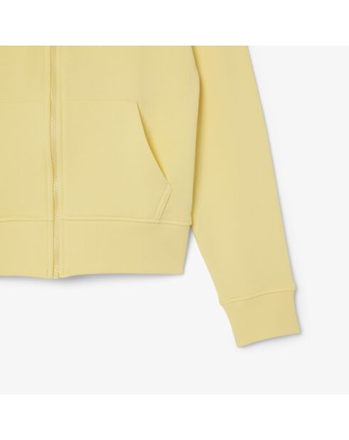 Sweatshirt zippé à capuche molleton jaune