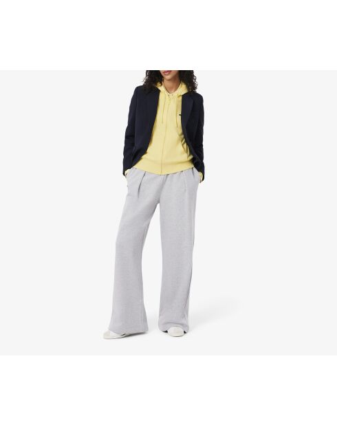 Sweatshirt zippé à capuche molleton jaune