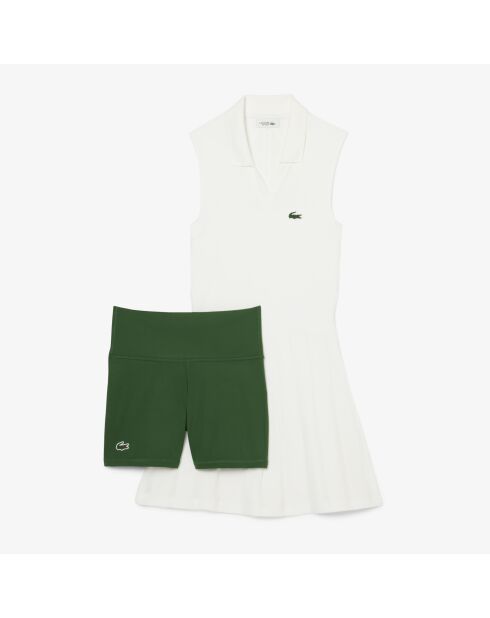 Wit/groene aparte tennisjurk met stretch