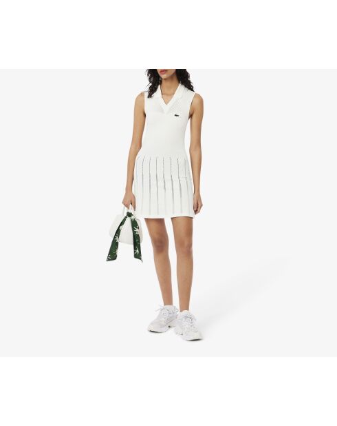 Wit/groene aparte tennisjurk met stretch