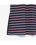 Gestreiftes Jersey-T-Shirtkleid in Marineblau/Grenadine-Stream