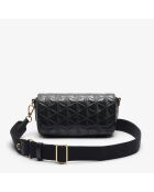 Maheki schwarze Schultertasche mit Monogramm - 23x12,5x6,5 cm