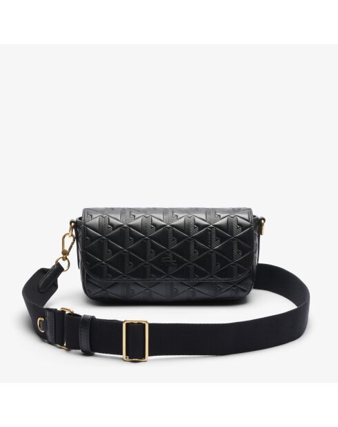 Maheki schwarze Schultertasche mit Monogramm - 23x12,5x6,5 cm