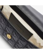 Maheki schwarze Schultertasche mit Monogramm - 23x12,5x6,5 cm