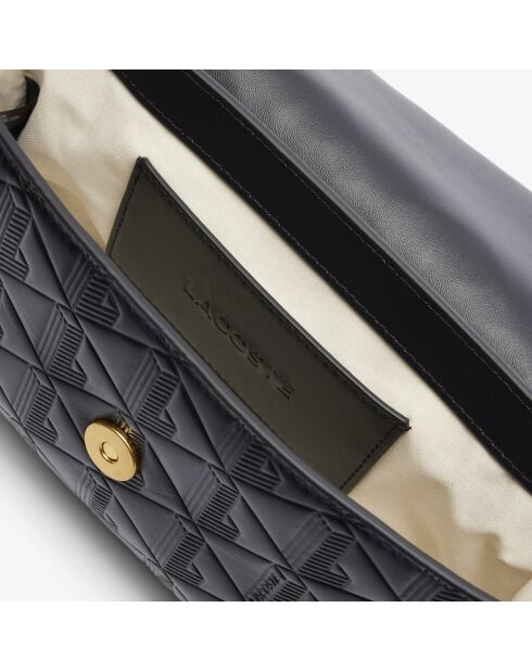 Maheki schwarze Schultertasche mit Monogramm - 23x12,5x6,5 cm