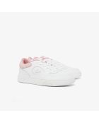Sneakers classiche in pelle bianca/rosa 49SFA0063