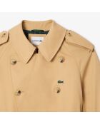 Oversized waterafstotende trenchcoat van croissant katoen