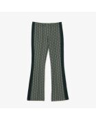 Grüne Jogginghose mit Monogramm-/Chip-Flare