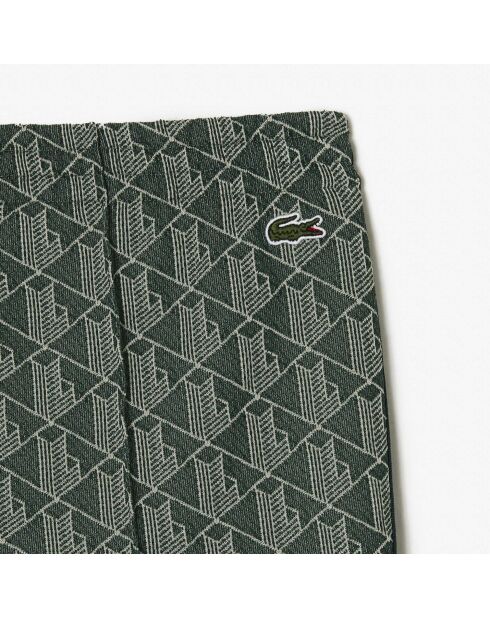 Grüne Jogginghose mit Monogramm-/Chip-Flare