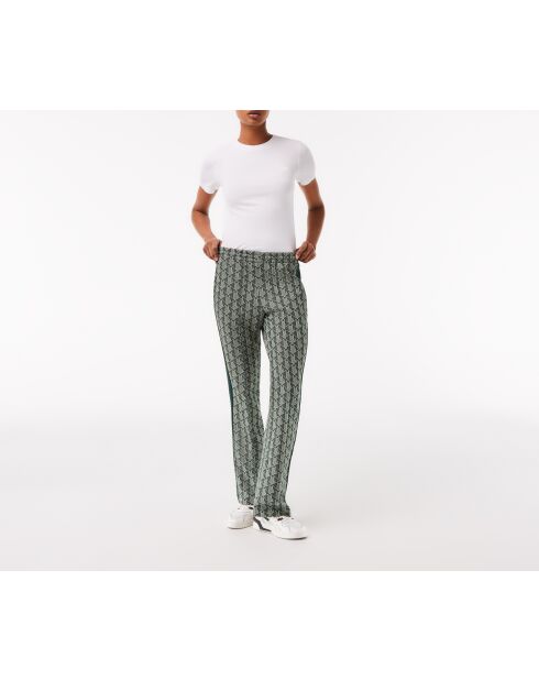 Grüne Jogginghose mit Monogramm-/Chip-Flare