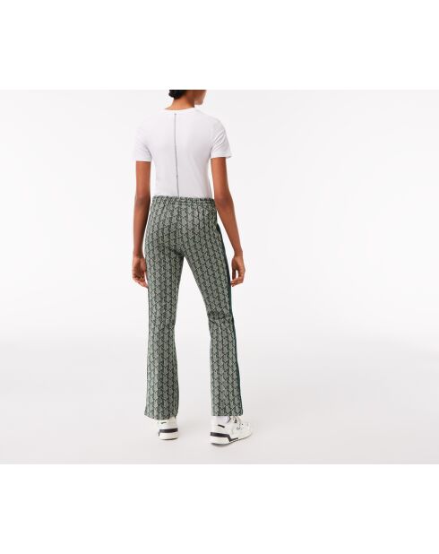 Grüne Jogginghose mit Monogramm-/Chip-Flare