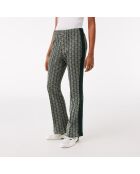 Grüne Jogginghose mit Monogramm-/Chip-Flare