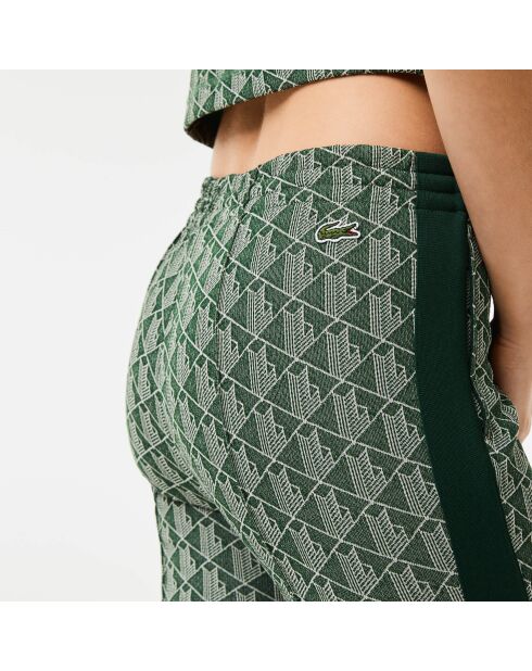 Grüne Jogginghose mit Monogramm-/Chip-Flare