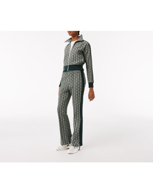 Grüne Jogginghose mit Monogramm-/Chip-Flare