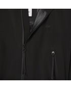 Zwarte oversized waterdichte lange parka met capuchon