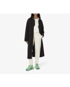 Zwarte oversized waterdichte lange parka met capuchon