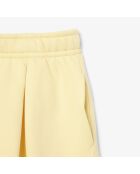 Gele fleeceshort met plooien