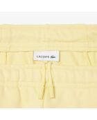 Gele fleeceshort met plooien