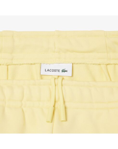 Pantalones cortos amarillos de forro polar plisado