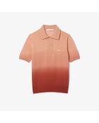 Poloshirt in klassischer Passform mit einem Iberis/Latte-Strick mit Farbverlauf