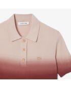 Poloshirt in klassischer Passform mit einem Iberis/Latte-Strick mit Farbverlauf