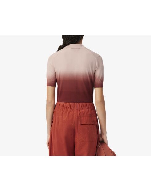 Poloshirt in klassischer Passform mit einem Iberis/Latte-Strick mit Farbverlauf