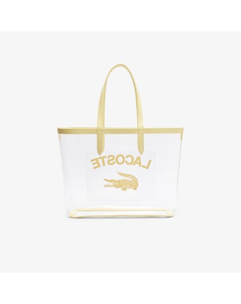 Anna transparante gele draagtas 107 - 33x39x15,5 cm