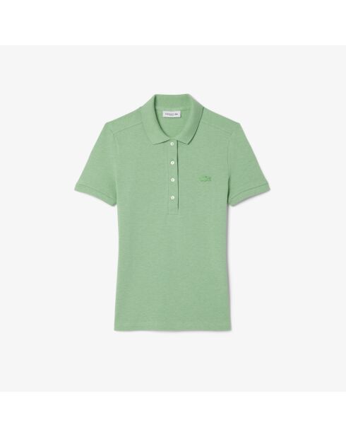 Polo L.12.D slim fit en mini Piqué stretch basilic chine