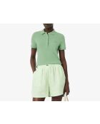 Polo L.12.D slim fit en mini Piqué stretch basilic chine