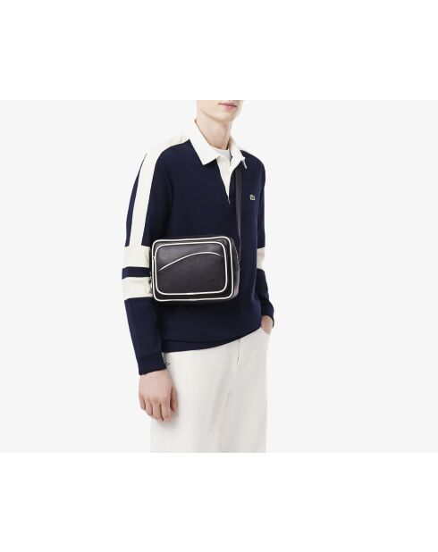 Angy Reportertasche aus genarbtem Leder mit Mehlschaden - 24x18x6,5 cm