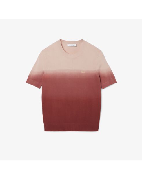 Trui met korte mouwen in Iberis/latte-gradiënteffect