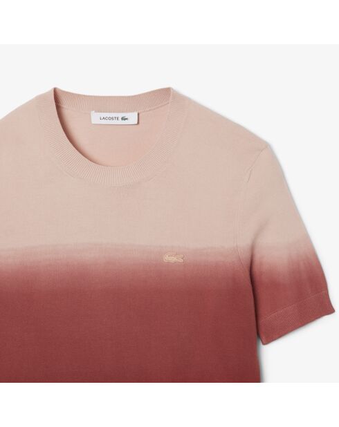 Trui met korte mouwen in Iberis/latte-gradiënteffect