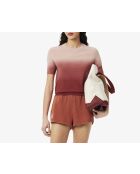 Trui met korte mouwen in Iberis/latte-gradiënteffect