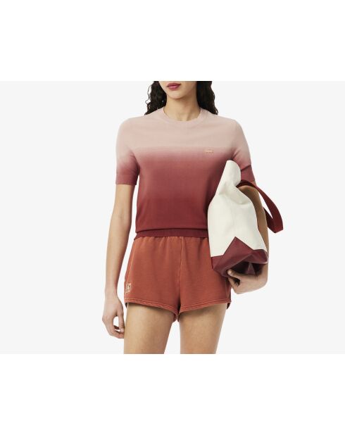 Trui met korte mouwen in Iberis/latte-gradiënteffect