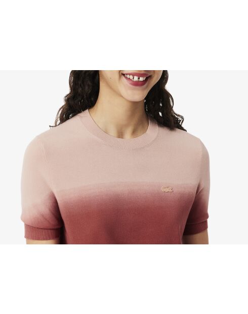 Trui met korte mouwen in Iberis/latte-gradiënteffect