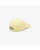 Gorra de sarga de algodón con insignia de cocodrilo amarillo