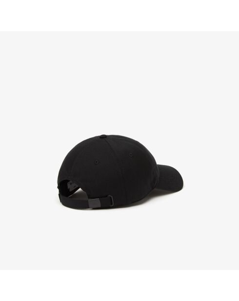 Cappello nero regolabile in twill di cotone