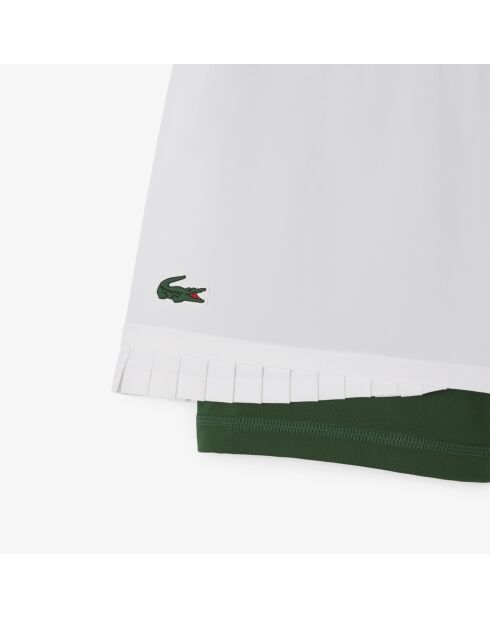 Ultradroge wit/groene geïntegreerde korte tennisshort