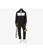 Sportliche Farbblockjacke mit schwarz-weißen Streifen