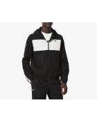 Sportliche Farbblockjacke mit schwarz-weißen Streifen