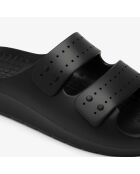 Schwarze Flip-Flops mit Serve Strap
