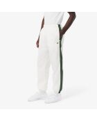 Pantalon de survêtement color-block farine/vert