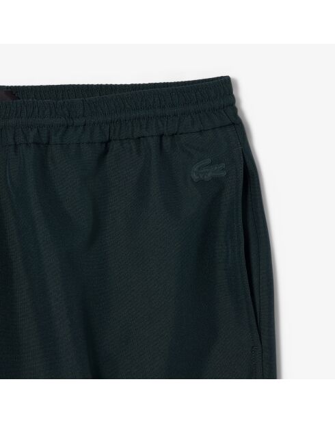 Dunkelgrüne Oversize-Jogginghose aus Parade-Twill